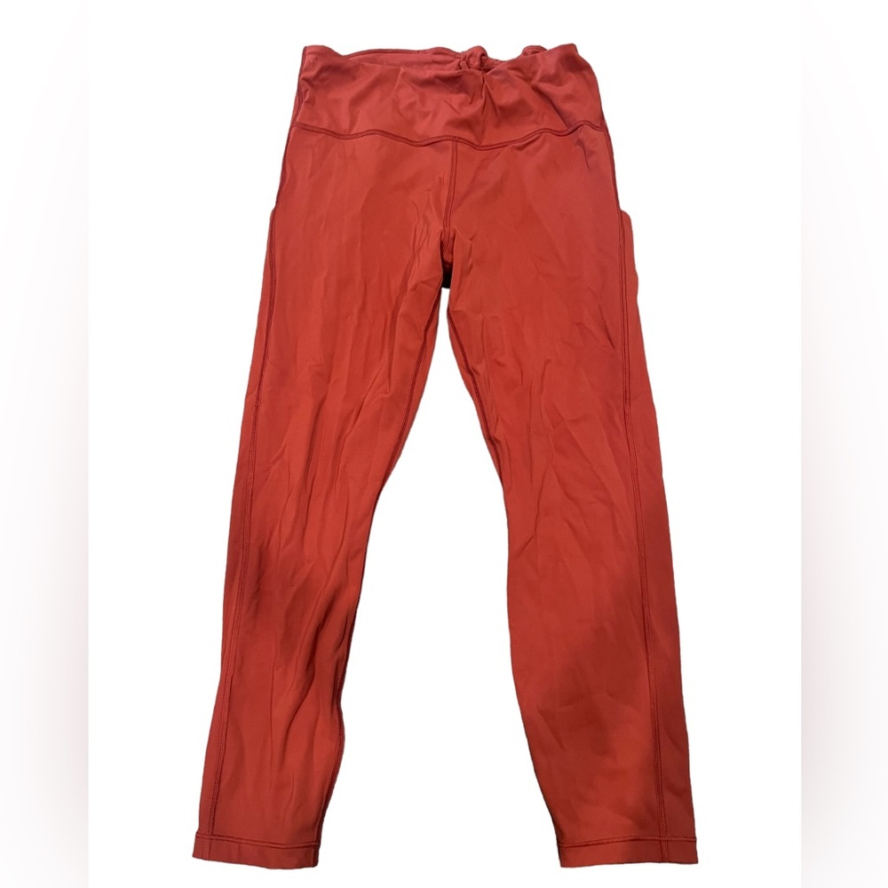 Athleta ultimate oclet 7/8 capri stash burnt orange size L